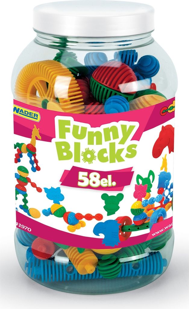 zestaw konstrukcyjny Funny Blocks junior 58 elementów Zdjęcie produktu 
