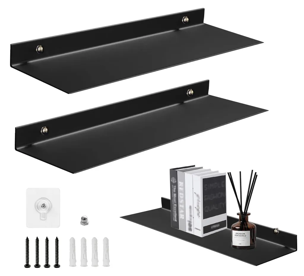 Étagère murale acrylique sans perçage lot de 2 avec deux modes de montage