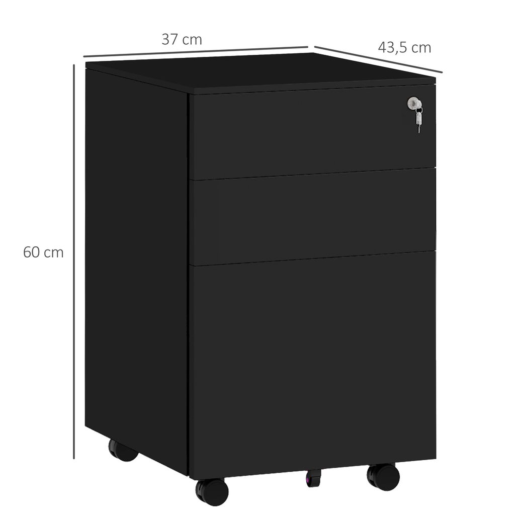 Mobilna szafka kartotekowa na cokole Vinsetto z 3 Zdjęcie produktu 3