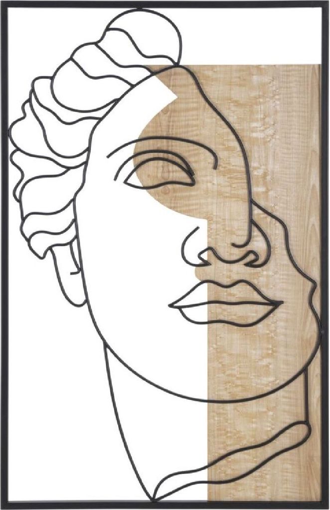 Mauro Ferretti MDF-Wandpaneel David 50x2x80 natur schwarz
