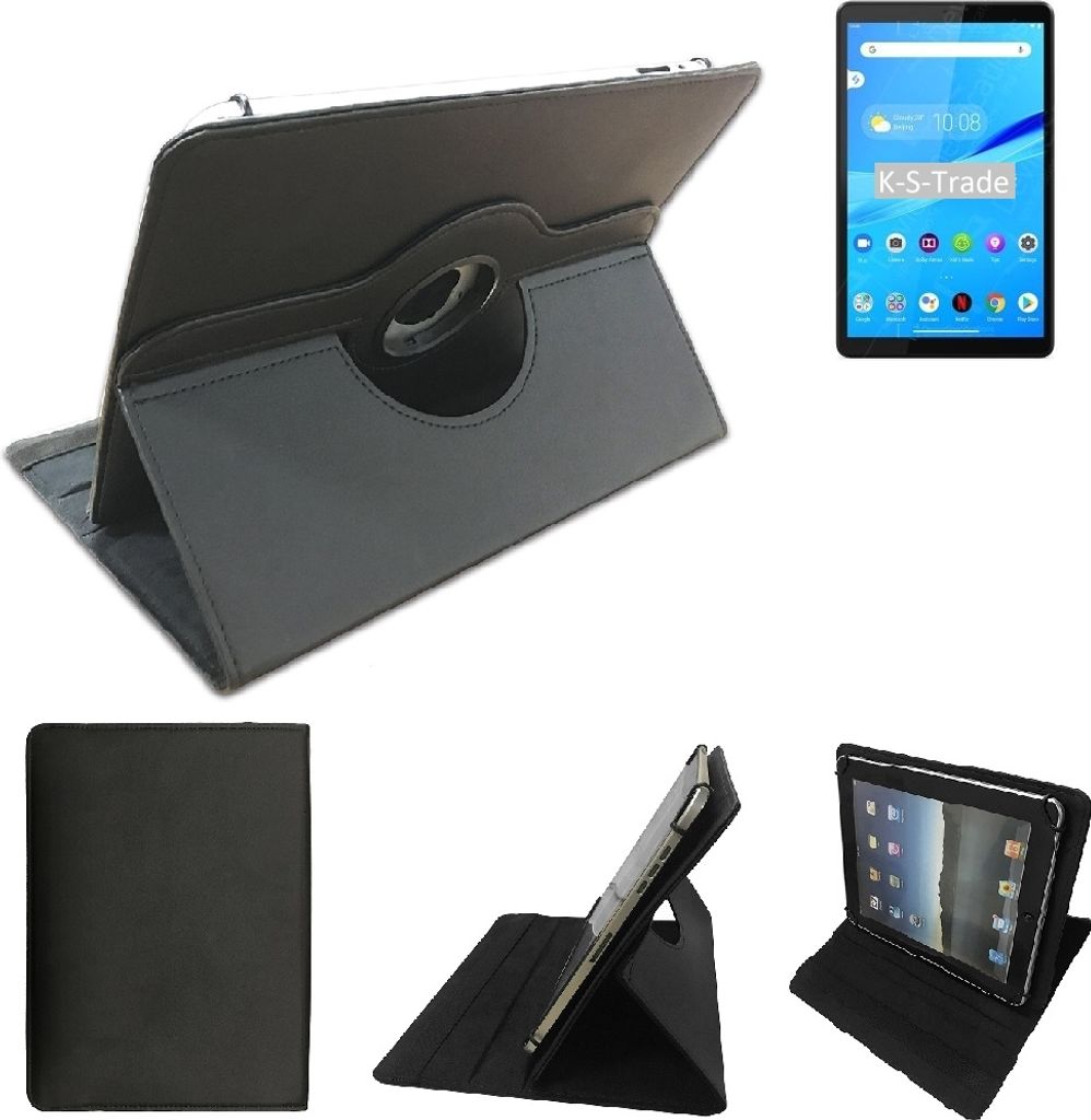 High quality kompatibel mit Lenovo Smart Tab M8 Wi-Fi Schutz Hülle 360° Tablet Case Schutzhülle Flip Cover schwarz. Tablet Hülle drehbar