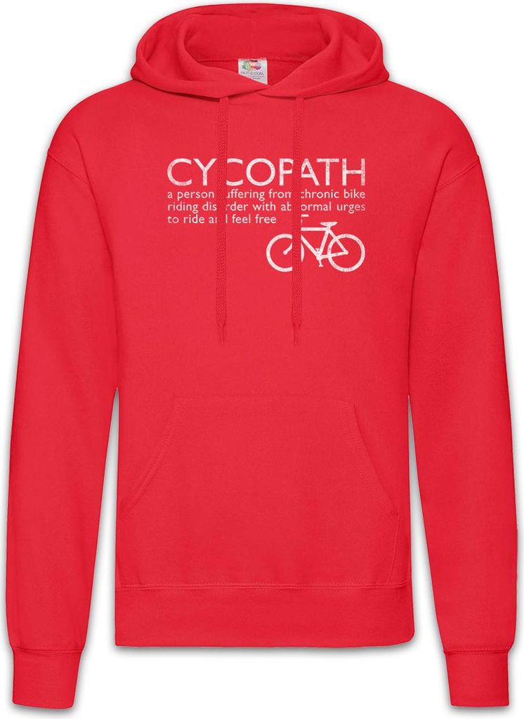 Urban Backwoods Cycopath, Herren Hoodie, Farbe: Rot, Größe: M
