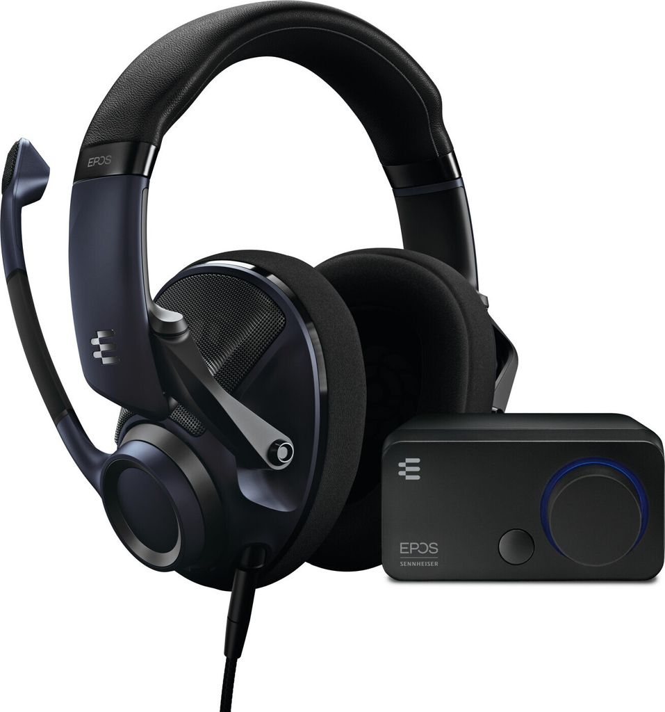 EPOS H6Pro + GSX 300 Bundle - Acoustic Open Headset mit Mikrofon - Gaming Headset für PC, Mac - de Externe Computer Soundkarte - 7.1 Surround und ...
