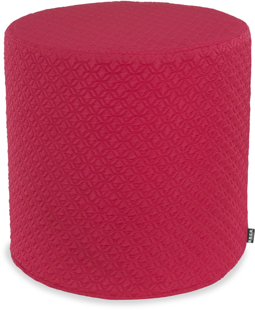 H.O.C.K. Giulio Outdoor Hocker rund Pouf ø45x45cm himbeer