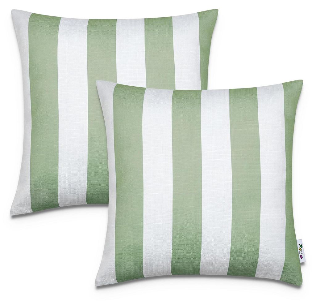 2er Set Kissenbezug 45x45 Dekokissen Kissenhülle Streifen Produktbild 