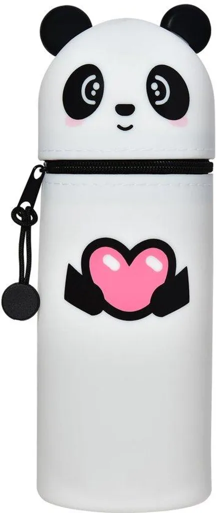 Rangement crayons et figurines pour enfant en silicone noir incassable