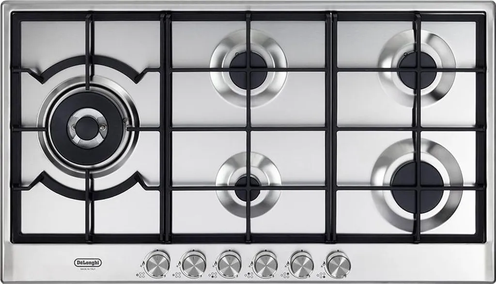 Table de cuisson gaz inox 90cm De'Longhi NSL 590D X encastrable 5 feux