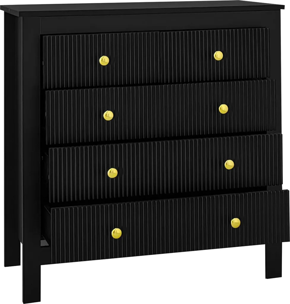 Petit buffet de salon noir pour optimiser l'espace de rangement - 10