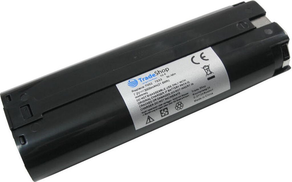 Trade-Shop Werkzeug Ni-MH Akku 7,2V 3000mAh für Makita UH3000D UH3000DW UH3070DW UH Serien UH3000D UH300DW UH3070DW ersetzt 7033 7000 7001 7002 63...