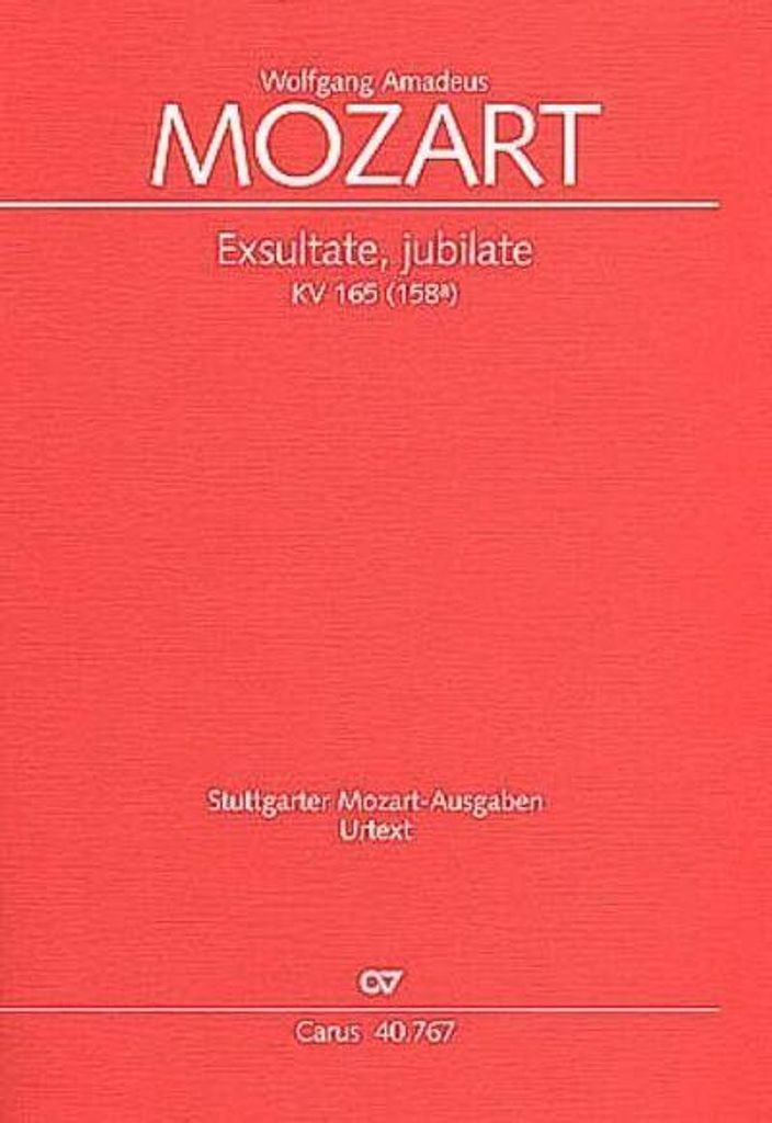Exsultate jubilate KV165 (KV158a)für Sopran und Orchester