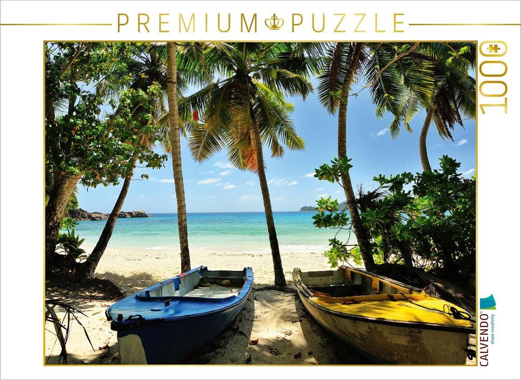 CALVENDO Puzzle Boote am Strand 1000 Teile Puzzle quer | 1000 Teile Lege-Größe 64x48cm Foto-Puzzle für glückliche Stunden