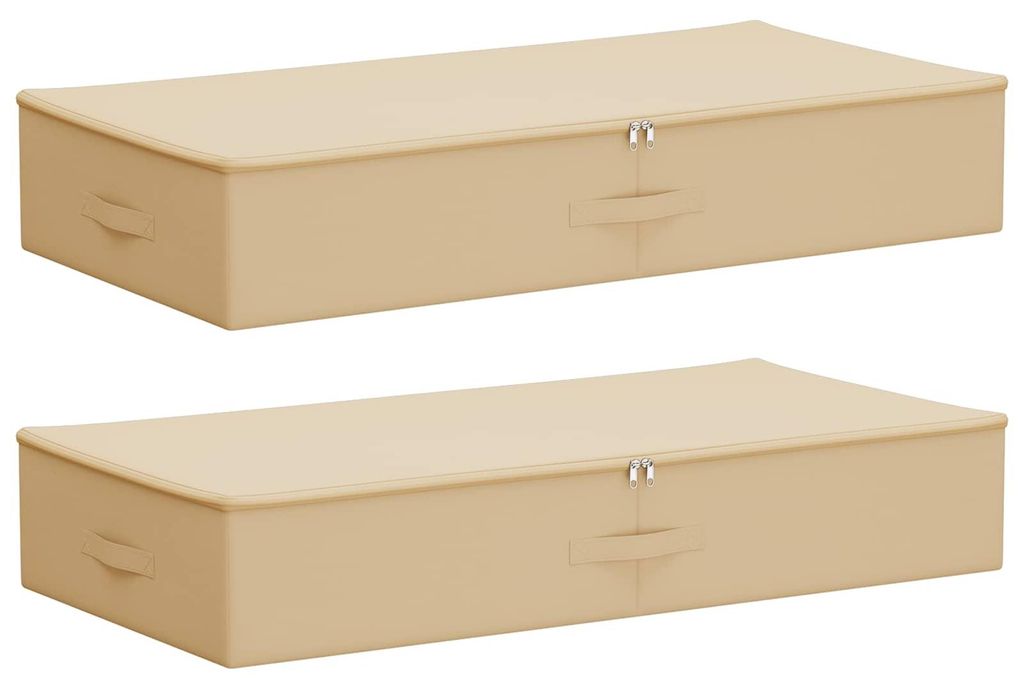 Aufbewahrungsbox 2 pcs Creme 100 x 50 x 18 cm Vliesstoff