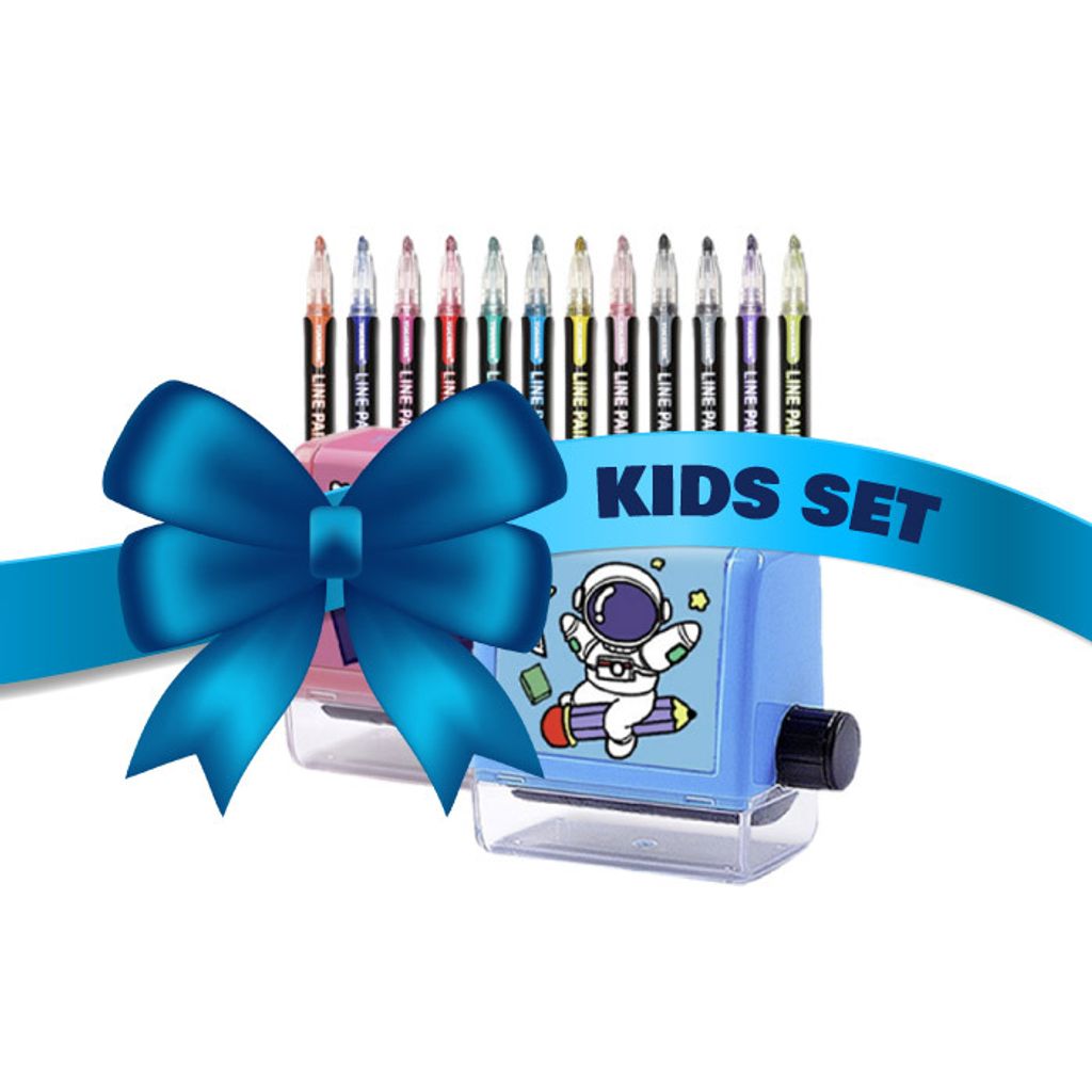 Kinderpaket Roller + Marker – Kinderroller- und Markerset, Kinder-Kunstset, Malpaket