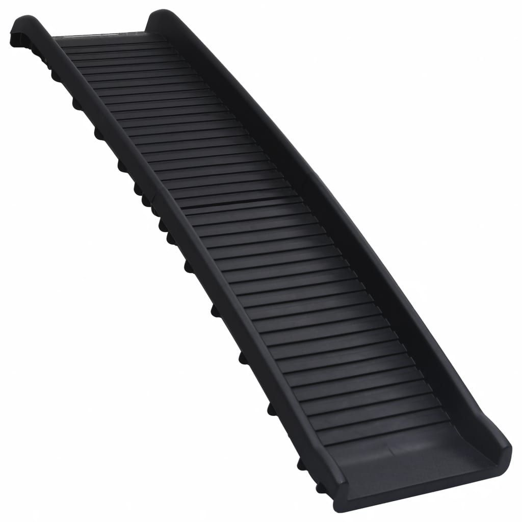 vidaXL Składana rampa dla psa czarna 155,5x40x15,5 cm Zdjęcie produktu 