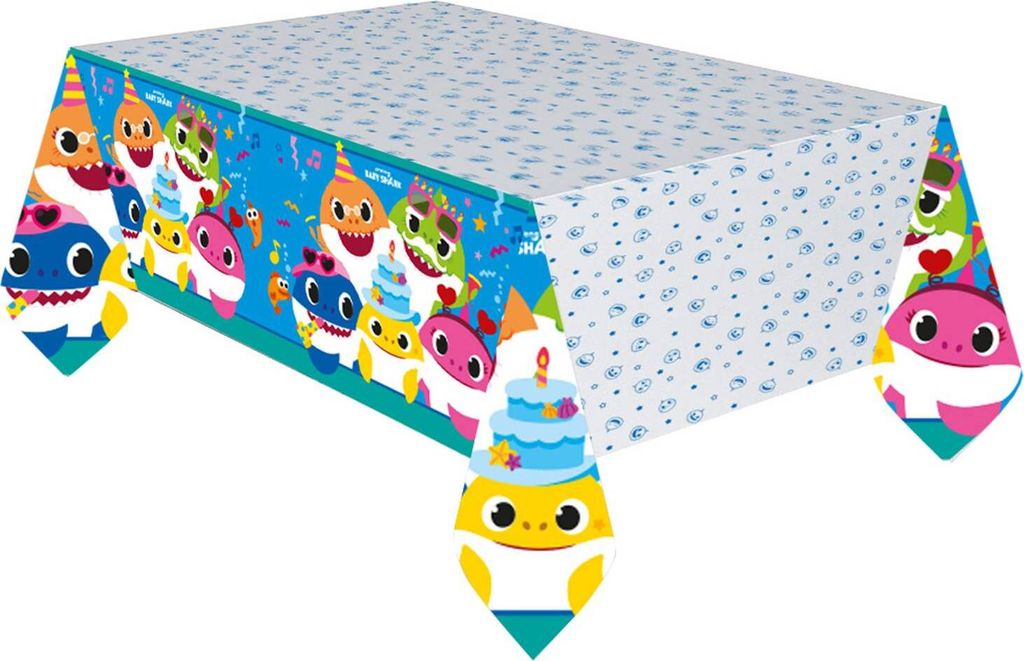 Tovaglia Baby Shark rosa 120x180cm - Amscan Immagine del prodotto 
