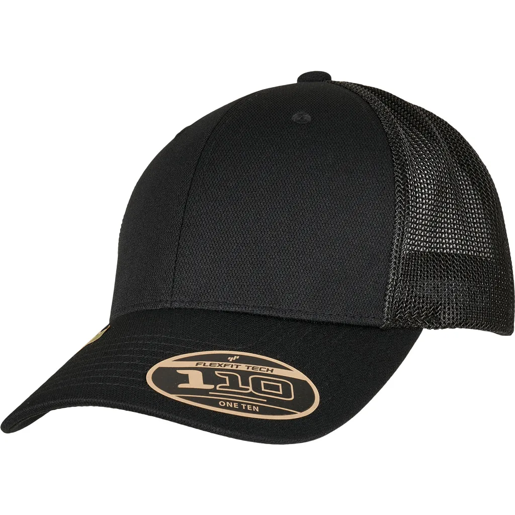 Casquette Trucker Respirante Flexfit 110RA en Polyester Recyclé Noir