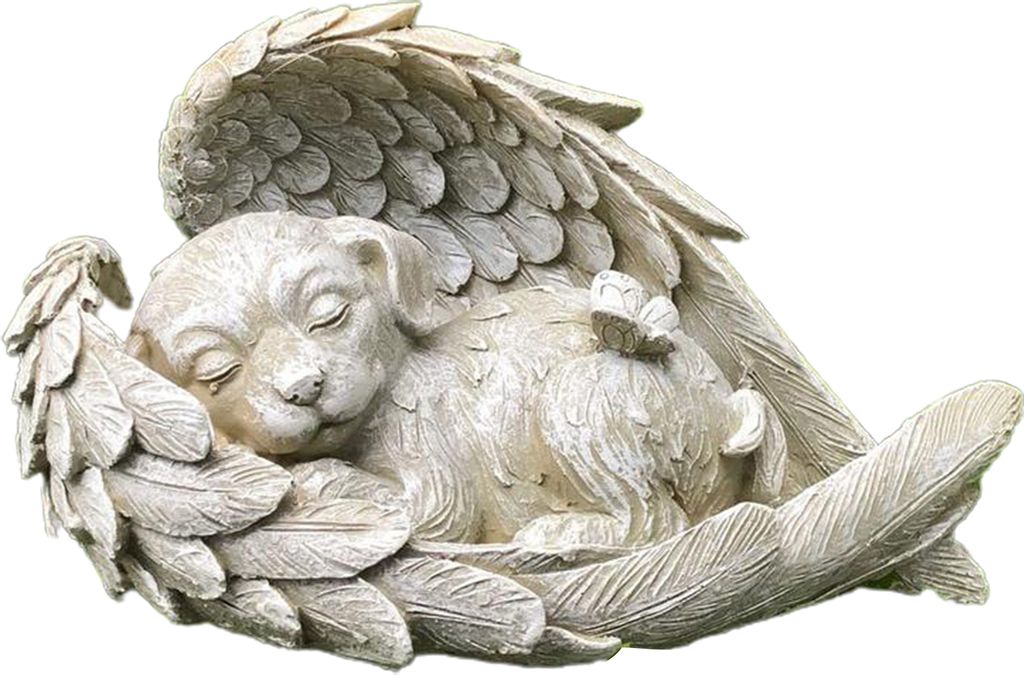 Display Mold Sleeping Dog Engelsflügel Design exquisite Harzgarten Home Ornament Accessoires für Dekor-2