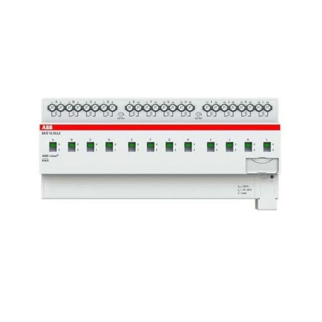 Contrôleur éclairage 12 circuits KNX 16A ABB SA/S12.16.5.2 Charge C