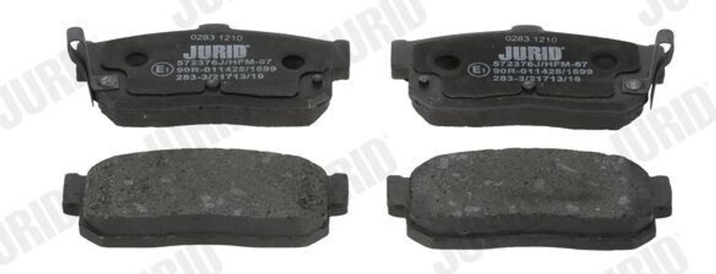 JURID Bremsbeläge Satz Hinten für NISSAN ALMERA I Hatchback (N15) 572376J