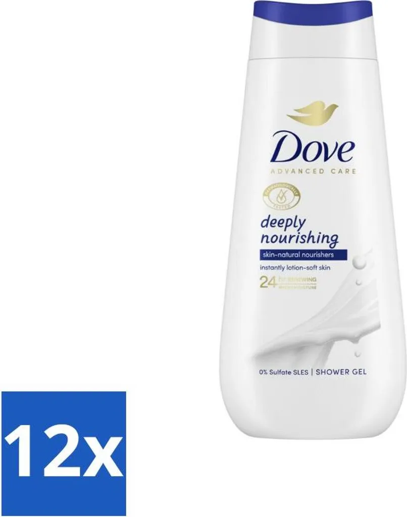Dove Deeply Nourishing Body Wash 12x225ml - Trattamento Spa a Casa