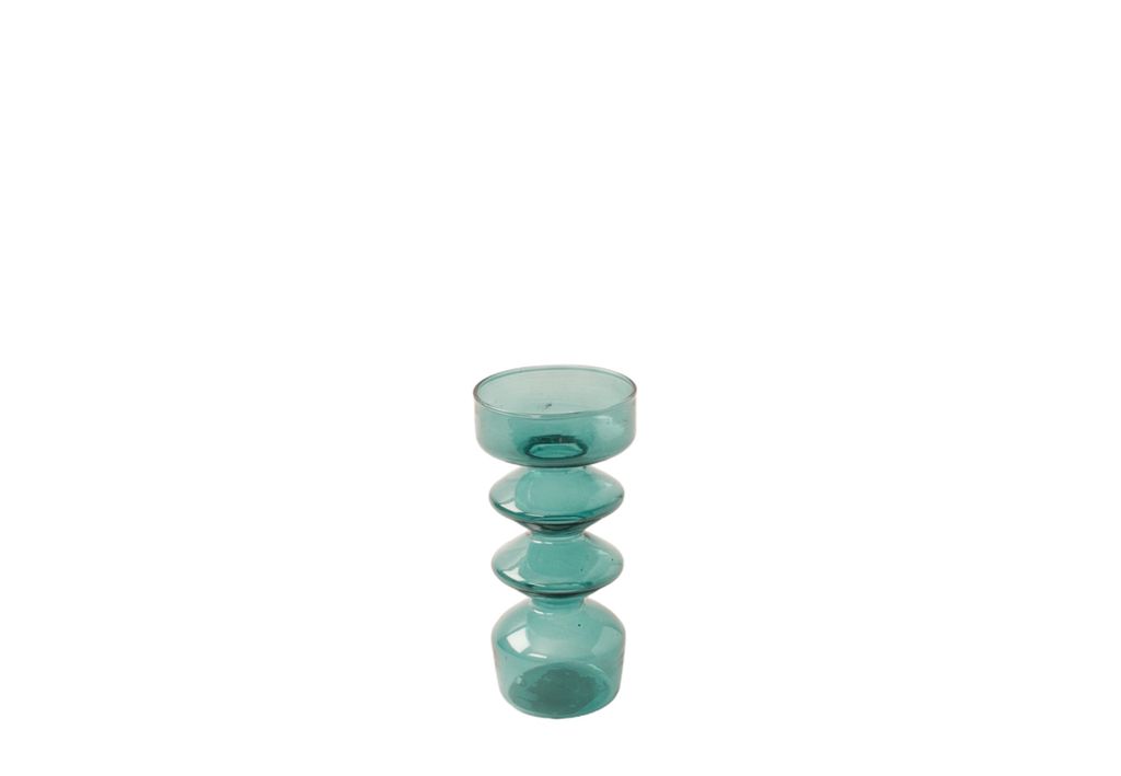 WinQ - Bunte Kerzenständer aus Glas in einer meergrünen Produktbild 3