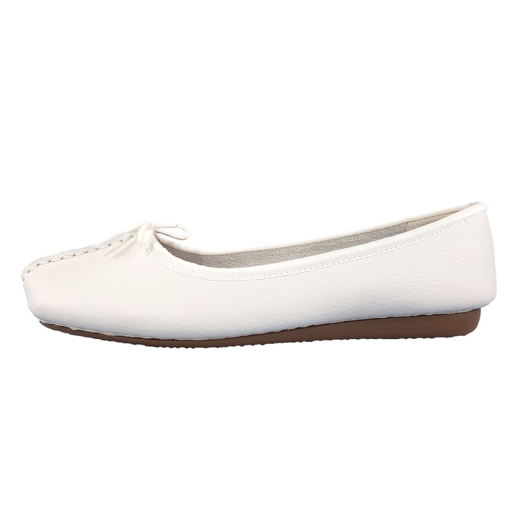 Clarks Damen Freckle Ice Ballerinas, White White Leather, Produktbild 