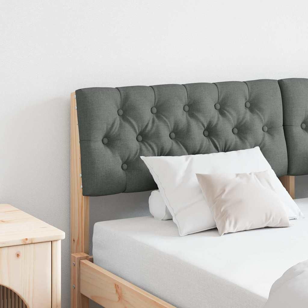 "Schlussverkauf" Gepolstertes Kopfteil 1 pc - Einfach zu reinigen - Dunkelgrau 140 cm Massives Kiefernholz C10877
