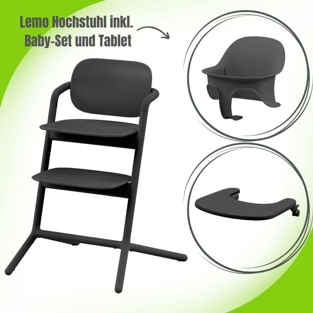 Cybex Lemo2 3 In 1 Set Hochstuhl Für Zu Hause Silber  Produktbild 13
