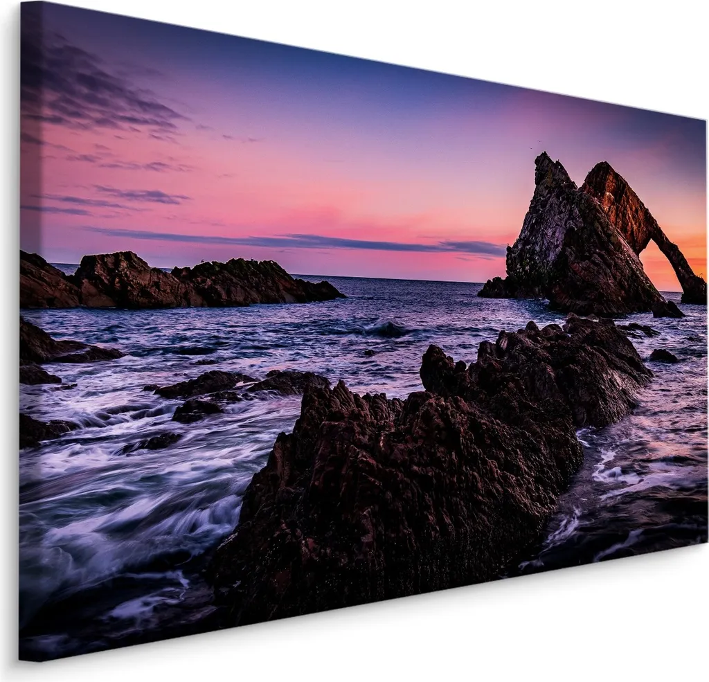 Stampa d'Arte XXL 70x50 cm - Tela Mare e Rocce SCREEN PICTURE