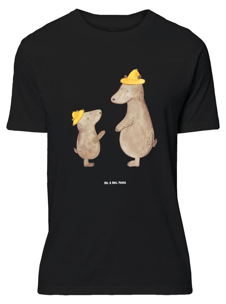 Mr. & Mrs. Panda Größe XL T-Shirt Bären mit Hut - Schwarz - Geschenk, Family, Familie, Muttertag, Shirt, Spruch, Vatertag, Tshirt, Kinder