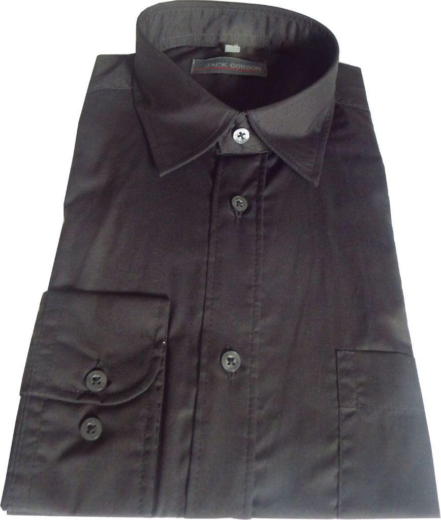 Herren Hemd langarm schwarz - in Größe S bis XXL, 7973;schwarz,XXL