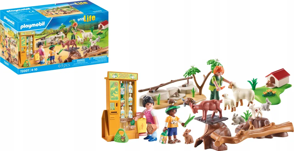 Mini Zoo PLAYMOBIL 72007 avec Enclos Modulable et Petits Animaux