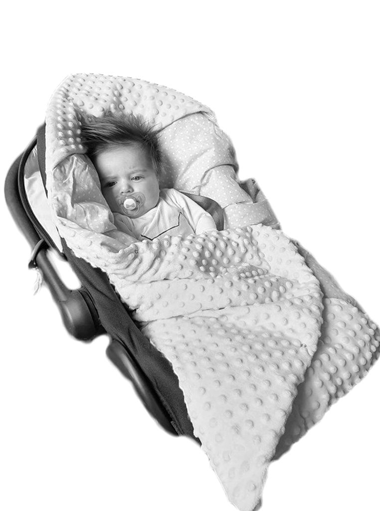 Baby Einschlagdecke Babyfußsack Babyschale Kinderwagen Buggy Minky Decke Winter 