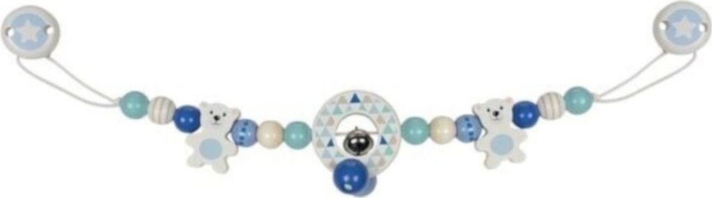 Baby's Only Kinderwagenkette - Gestricktes Spielzeug Khaki/Silbergrau