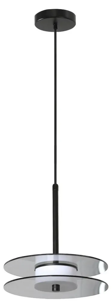 Suspension LED CASY Light Prestige noir fumé 6W 120cm verre design