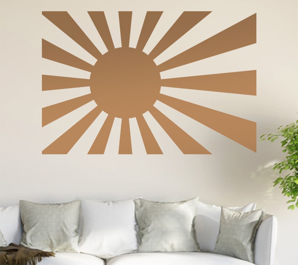 Japan Flagge Wandtattoo in 6 Größen - Wandaufkleber Wall Sticker - Dekoration, Küche, Wohnzimmer, Schlafzimmer, Badezimmer