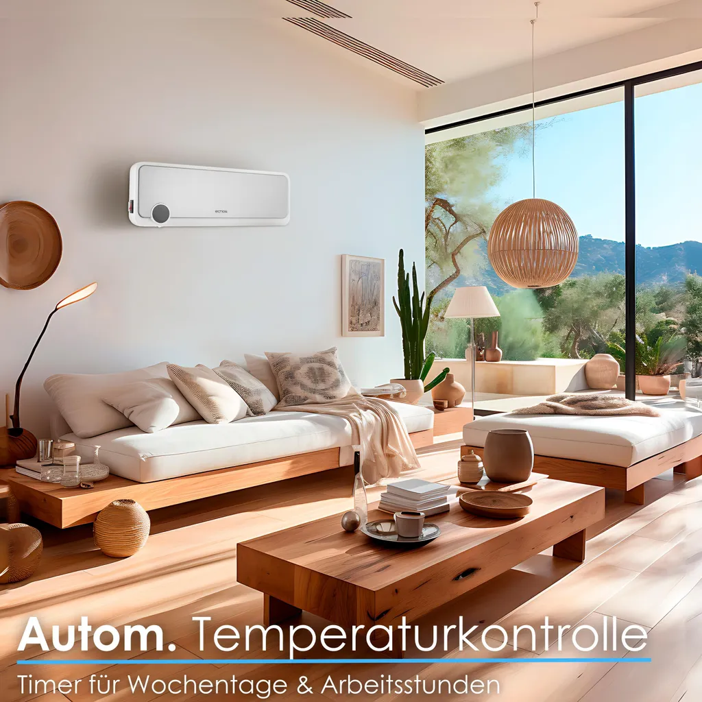 Radiateur soufflant céramique Echos mural avec télécommande 2000W - 3