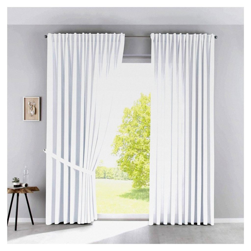 2er Set Vorhänge Blickdicht »Palermo« HxB 250x300 cm Weiß
