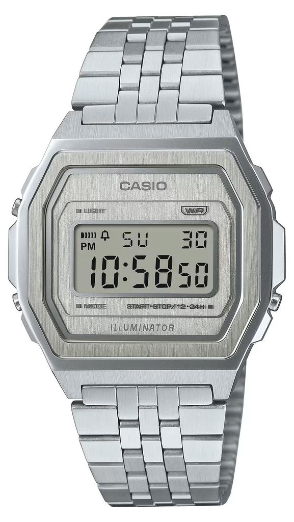 Casio Armbanduhr A1000A-7EF Vintage digital Edelstahl Produktbild 