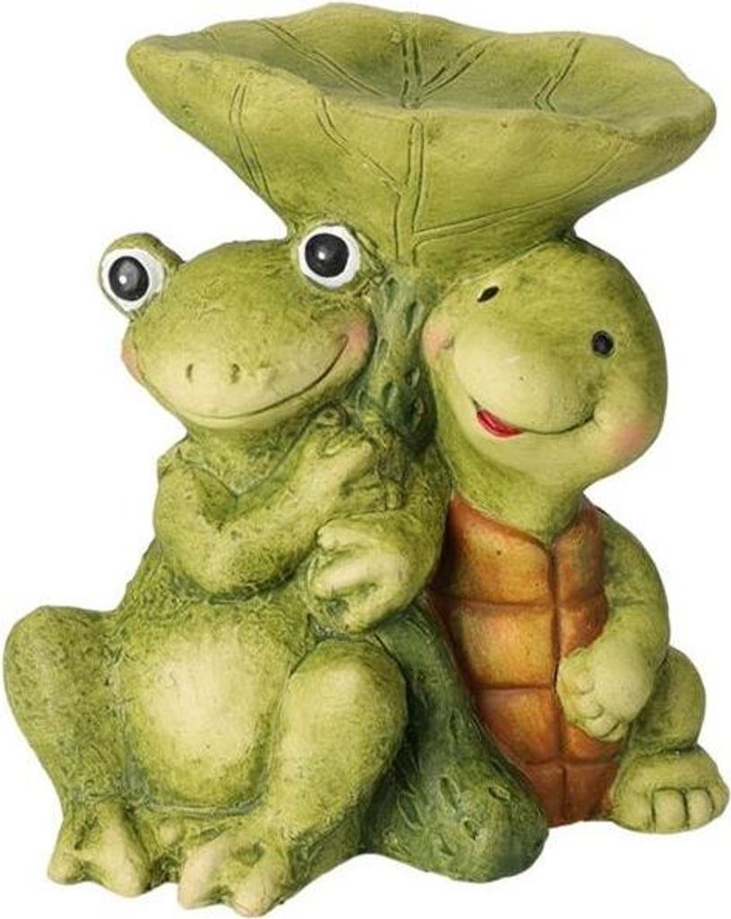 Gartendeko Frosch, Schildkröte 14 cm