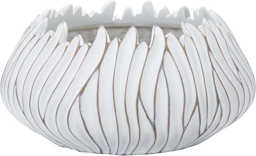 Mauro Ferretti Übertopf Honduras Ø 40x20 cm weiß gewaschen Produktbild 