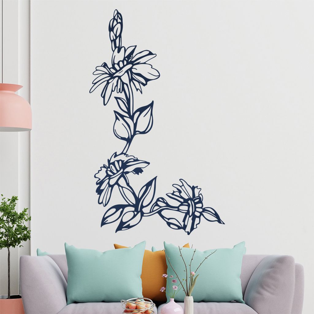 Blatt - Herz Wandtattoo in 6 Größen - Wandaufkleber Wall Sticker - Dekoration, Küche, Wohnzimmer, Schlafzimmer, Badezimmer