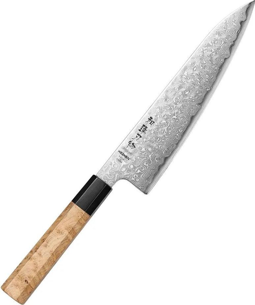 Hezhen - Blue 2 Damast Kochmesser (PM8B Serie)