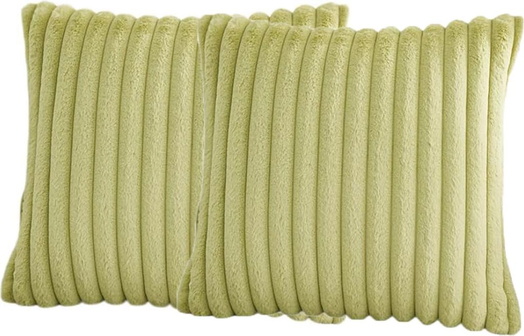 STILVORA Kissenbezüge Samt 2er Pack, Einseitiger Weicher Samt Kissenbezug, Kissenhülle Samt pflegeleicht, Kissenbezug Samt dekorativ, Grün 50*50cm