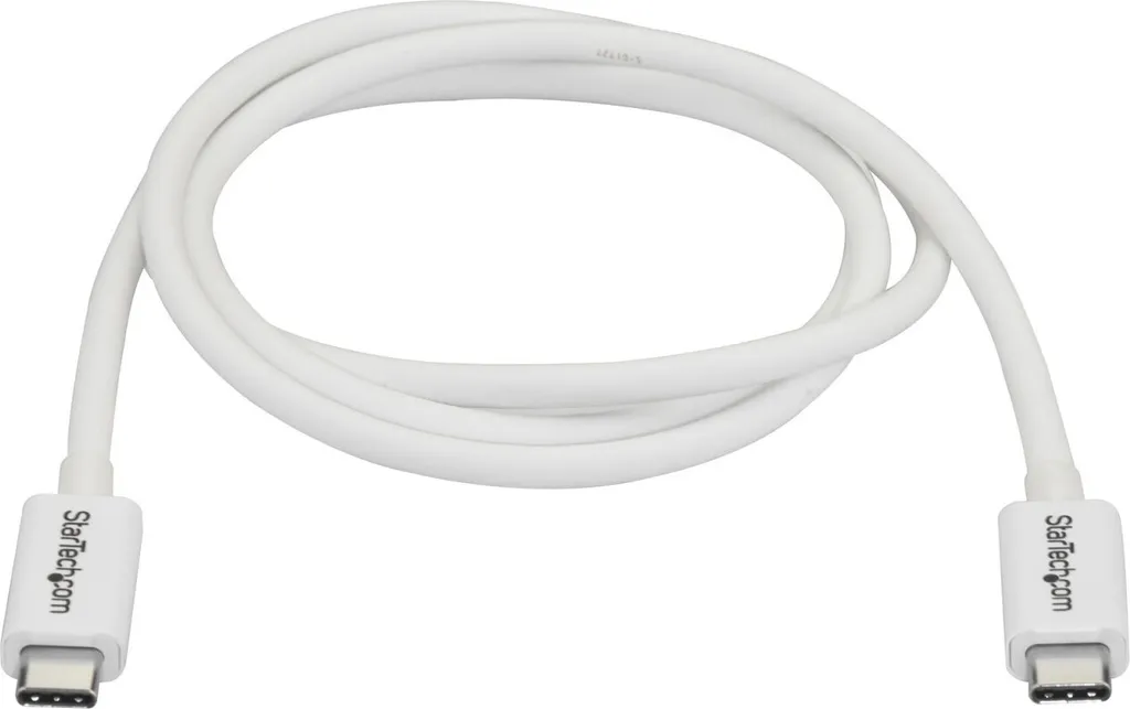 Câble Thunderbolt 3 Rapide 20Gbps Blanc 1m Supportant Résolution 4K - 4