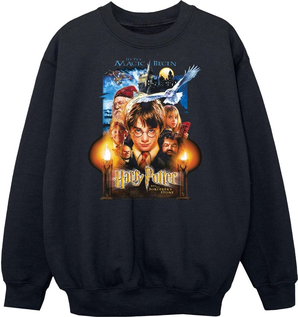 Harry Potter - "The Sorcerer's Stone" Sweatshirt für Jungen BI49717 (128) (Schwarz)