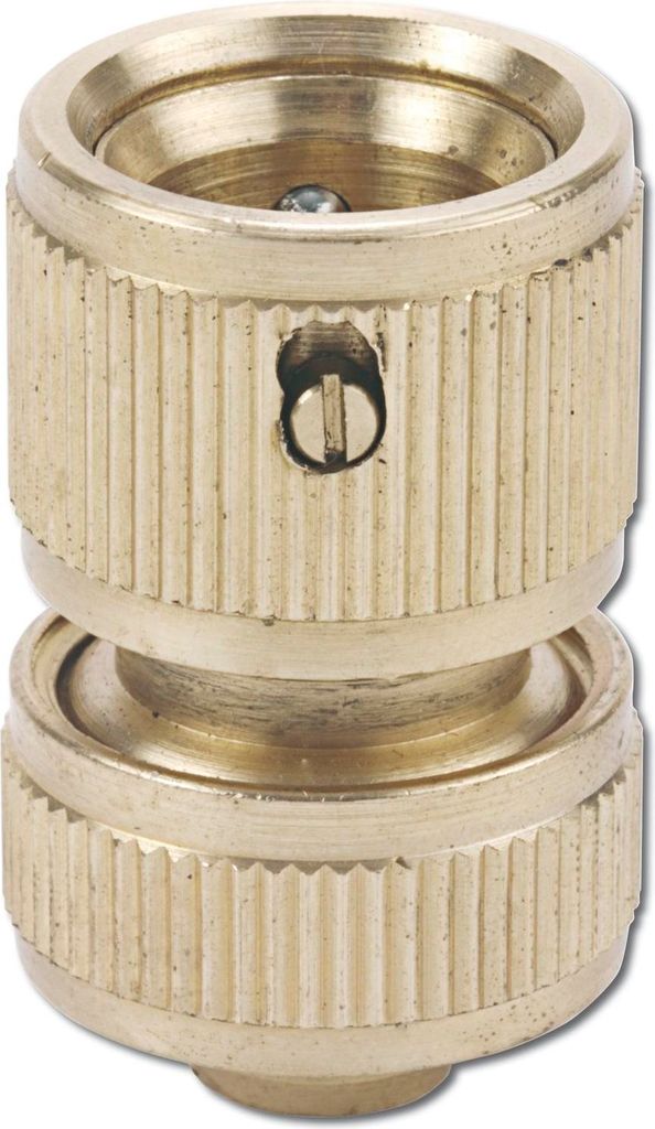 Rehau PREMIUM Wasserstop Schlauchkupplung aus Messing für Produktbild 