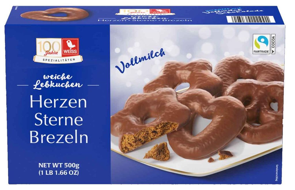 Weiss Herzen Sterne Brezeln Vollmilch 500g Produktbild 