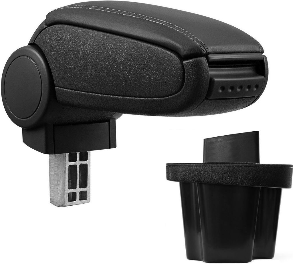 Armlehne Mittelarmlehne MAL Leder Bezug Schwarz für Hyundai Accent 2006-