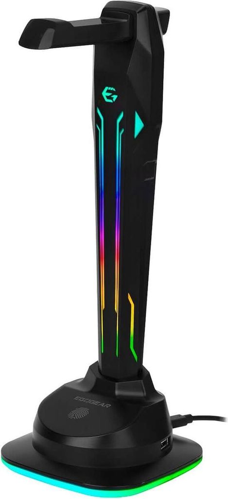 EGOGEAR Headset-Ständer SAC1 RGB mit 4xUSB-Anschlüssen und Typ-C 1m